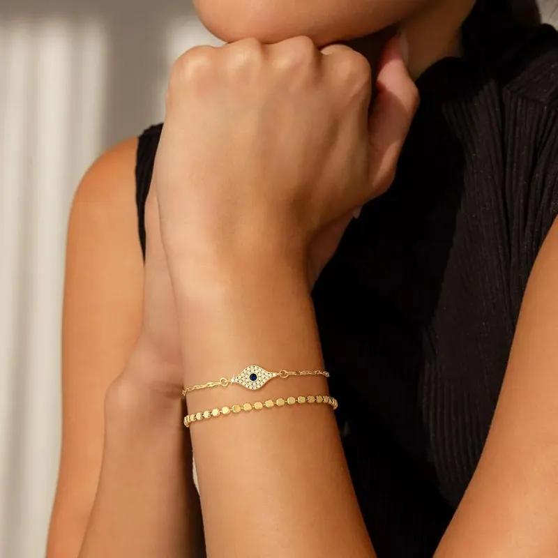 SUPNEER 18K Gold Evil Eye Bracelets Yellow-01 – Specification
