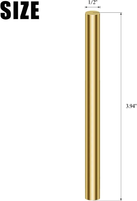 Sutemribor 2 Pieces 1/2″ x 3.94″ Brass – product photo 2 of 4