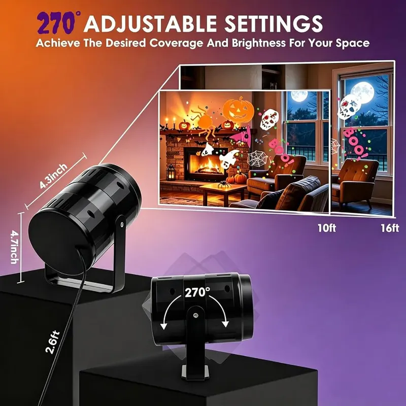 svanth Halloween Projector Lights Indoor use – ABS plastic construction