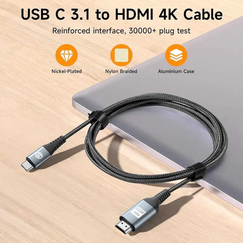 sweguard USB-C to HDMI Cable 1.5ft 4K – product photo 7 of 8