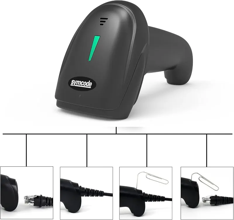 symcode USB Laser Barcode Scanner Wired Handheld – Decode Capability