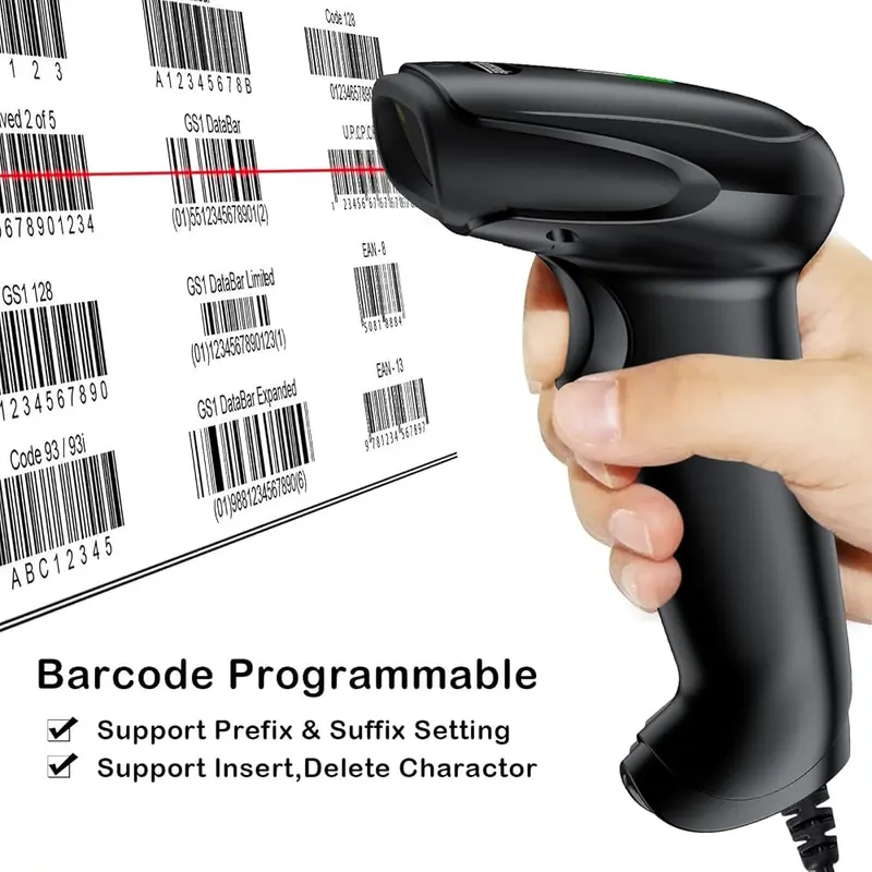 symcode USB Laser Barcode Scanner Wired Handheld – product photo 7 of 7
