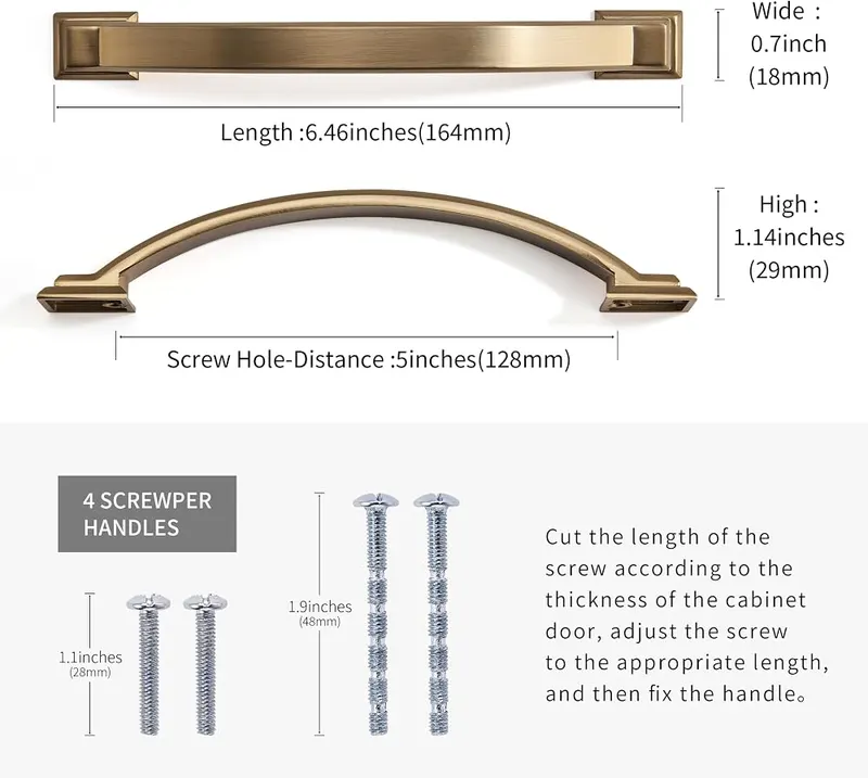 Synkylux 10 Pack Champagne Bronze Square Cabinet – Champagne bronze electroplated finish