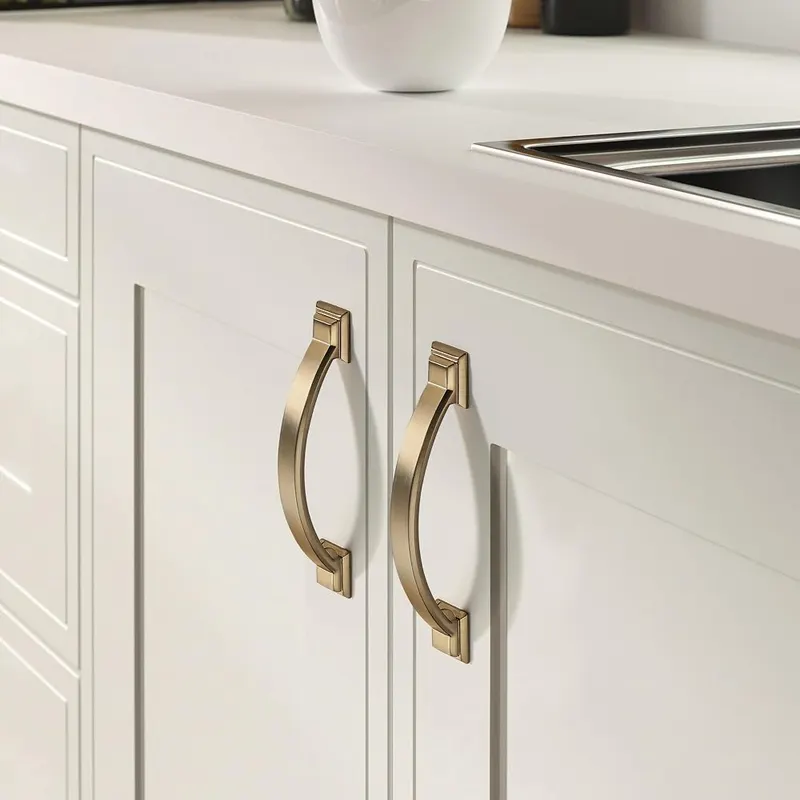Synkylux 10 Pack Champagne Bronze Square Cabinet – Five inch hole center distance