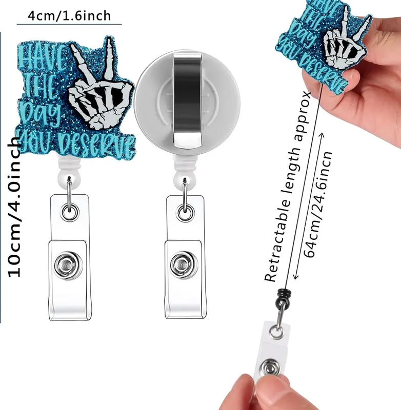 SYNLIN Cute Badge Reels Retractable ID Badge – product photo 6 of 8