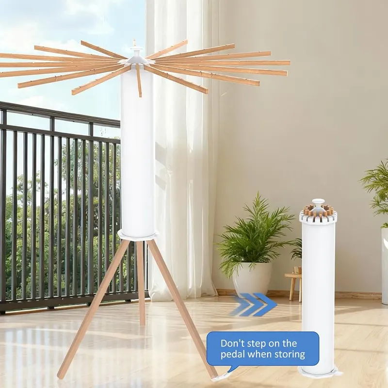 SZJoyBet Tripod Foldable Clothes Rack – Large Capacity with Strong Load Support