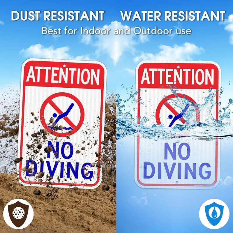 T&R Large Attention No Diving Signs – product photo 4 of 6