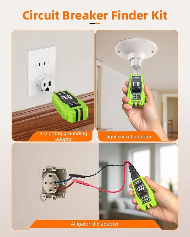 Tadeto Circuit Breaker Finder Tool – Backlit dual LCD screen display