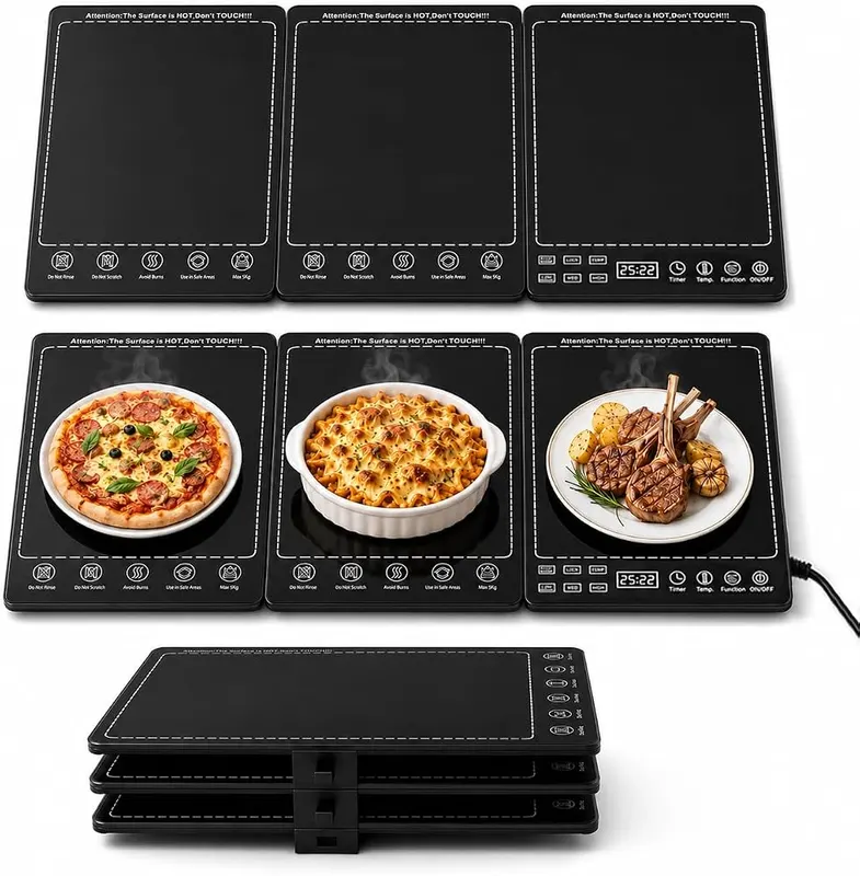 TANDEMRAY 3-in-1 Modular Warming Tray in Black