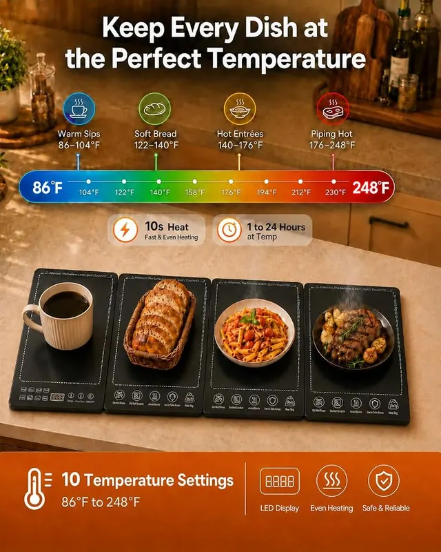TANDEMRAY 3-in-1 Modular Warming Tray – product photo 9 of 9