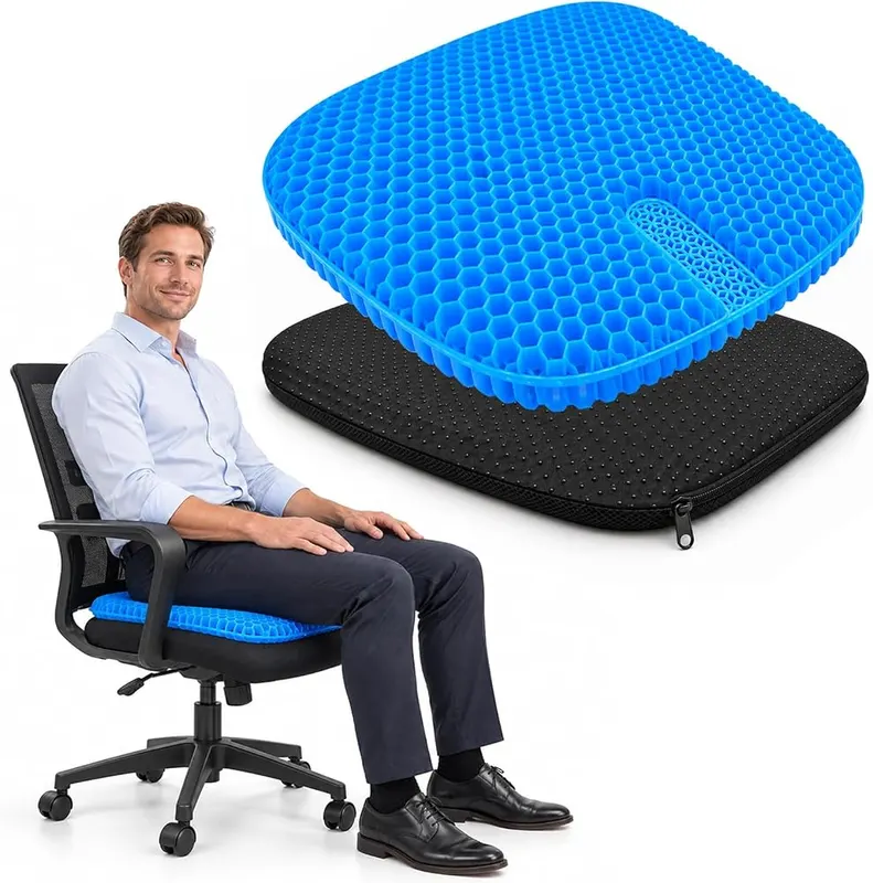 TaskSlim Gel Seat Cushion in Blue