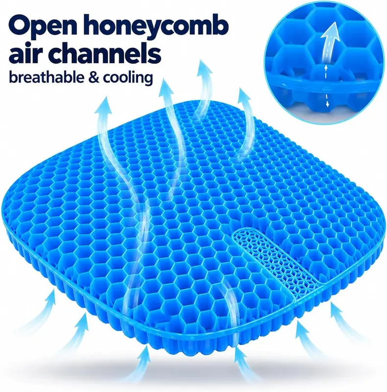 TaskSlim Gel Seat Cushion – Gradually tapered front leg edge