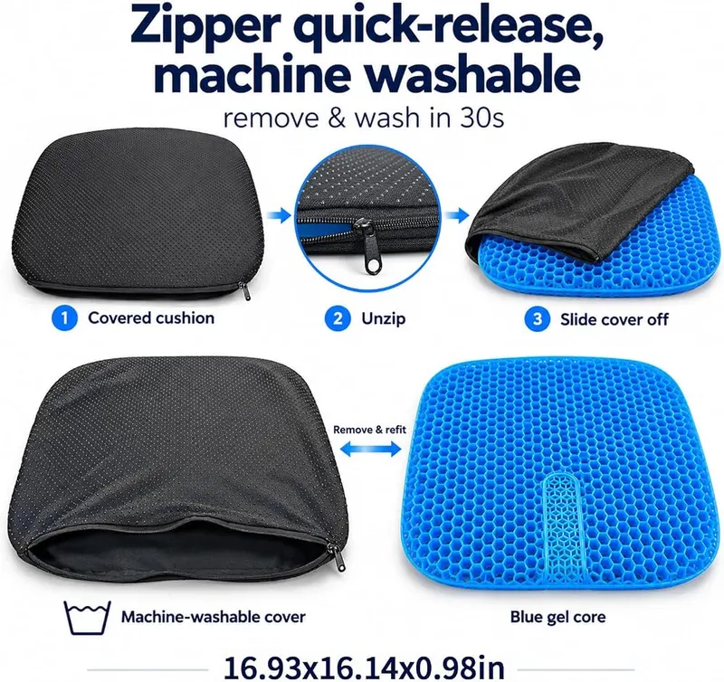 TaskSlim Gel Seat Cushion – Available in two practical sizes