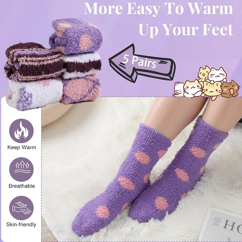 Tavaleu Fuzzy Socks – Cute gift ready bundle