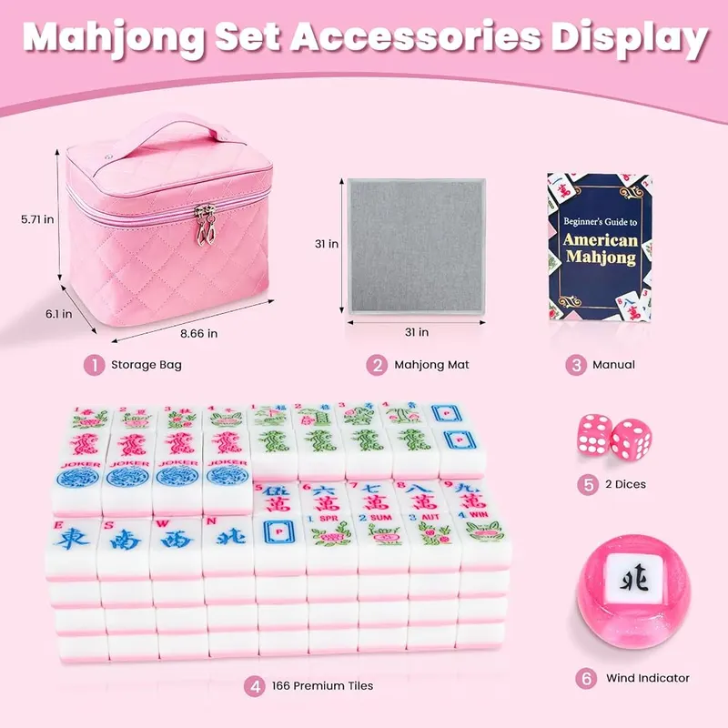 TBMax American Mahjong Set – 1.2-inch melamine tiles