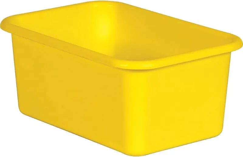 Teacher Created Resources® Yellow Small Plastic Storage Bin