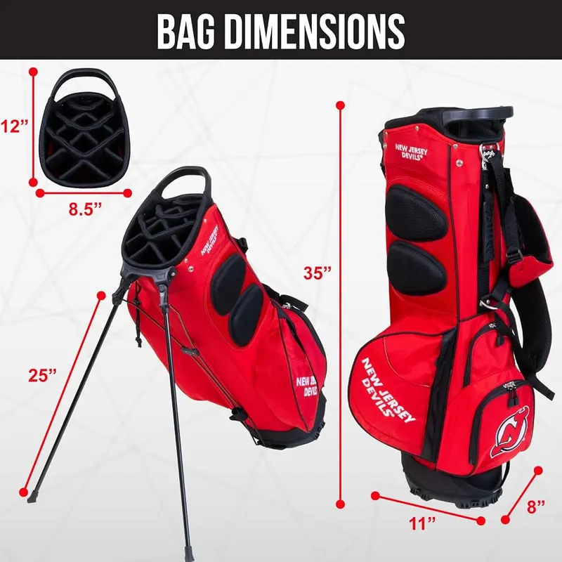 Team Golf NHL New Jersey Devils Fairway Golf – 14-way full length dividers, integrated top handle, &