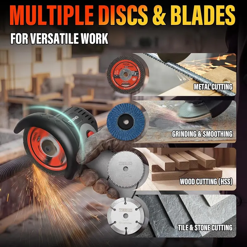 TEENO Brushless Cordless Angle Grinder 3″ – product photo 8 of 8