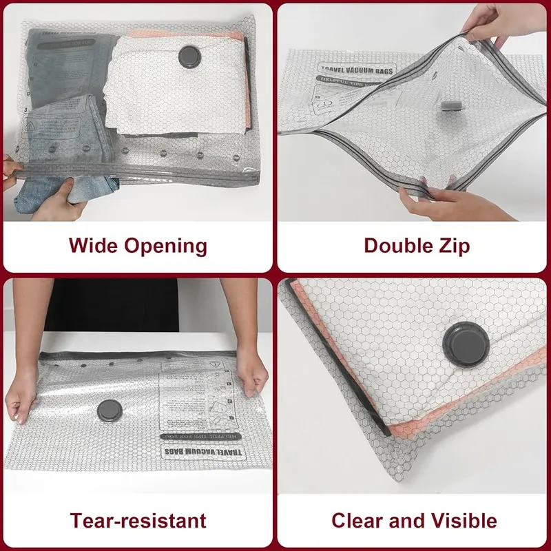 Teilybao Vacuum Storage Bags – Durable PA and PE construction