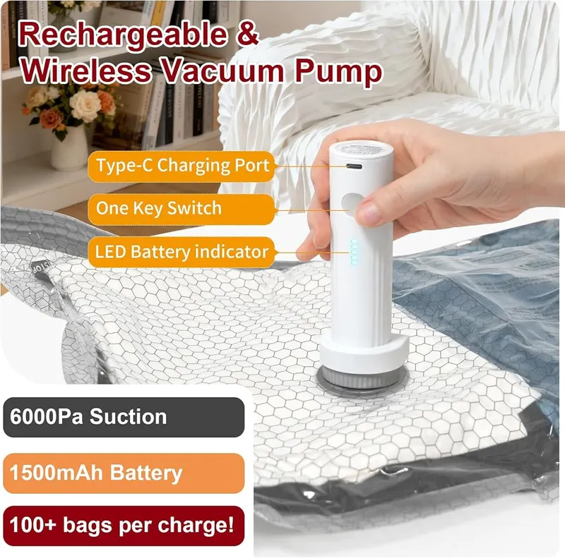 Teilybao Vacuum Storage Bags – Includes fifteen assorted bags