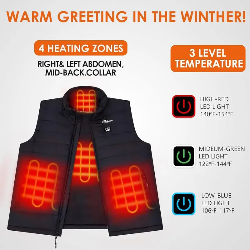 Telguua Heated Vest – Larger heating panels listed
