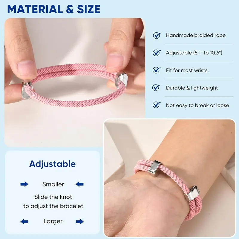 TempBeau Nautical Braided Rope Bracelets Set – Nylon cord, quick to dry