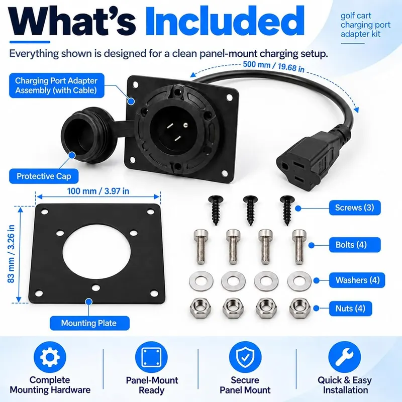 TFFUAM Golf Cart Charging Port Adapter – product photo 7 of 8