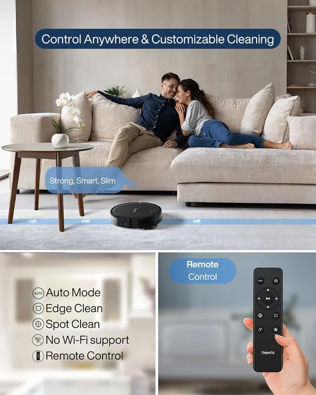 Thamtu Robot Vacuum Cleaner – Anti-tangle inlet for pet hair