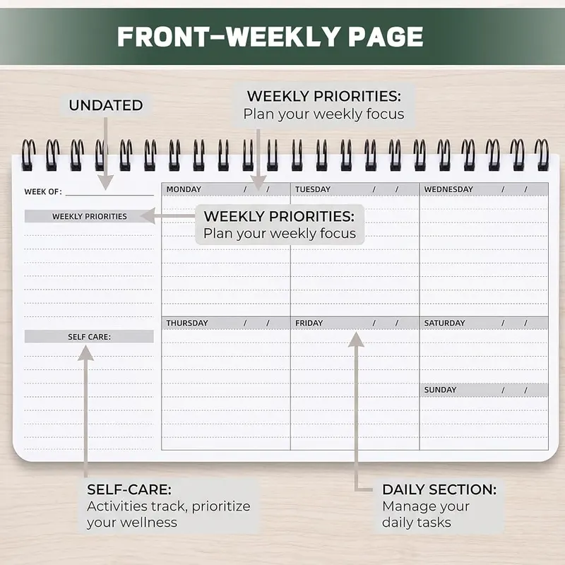 Thboxes Weekly Desk Planner Notepad – product photo 4 of 9