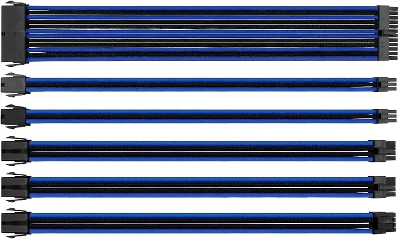 Thermaltake TtMod Sleeve Extension Power Supply Cable PCI-E/6-pin in Black & Blue