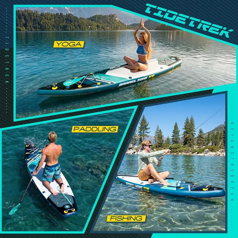 TIDETREK 11’6″ Inflatable Stand Up Paddle Boards – Standard and Upgraded options