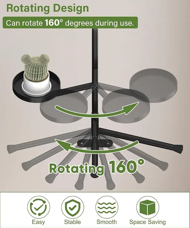 Tikimilor 2-Tier Window Plant Shelves – 160° Rotation Design