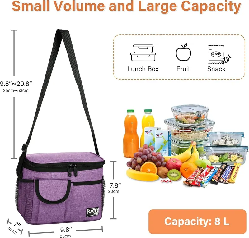 Tirrinia Insulated Lunch Box Cooler – Large Capacity - With dimensions of 10 x
