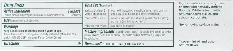 Tom’s of Maine Whole Care Natural Toothpaste – product photo 3 of 4