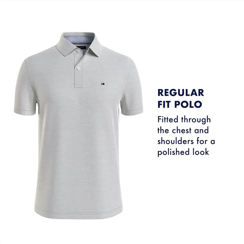 Tommy Hilfiger Men’s Short Sleeve Polo Shirt – Regular Fit