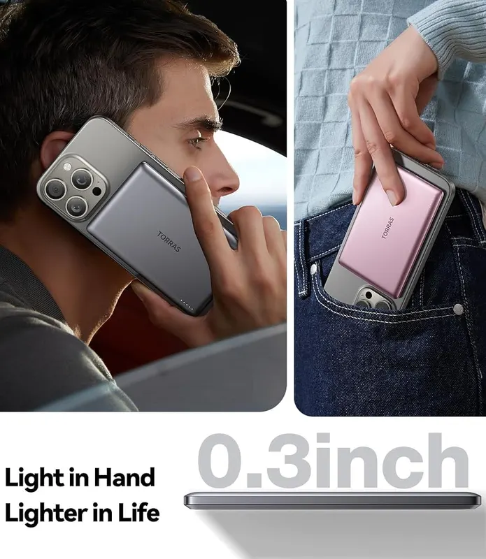 TORRAS 5,000mAh MiniMag Power Bank – Convenient portable backup charging