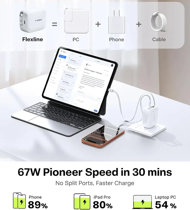 TORRAS Fast Charging – Convenient retractable cable design