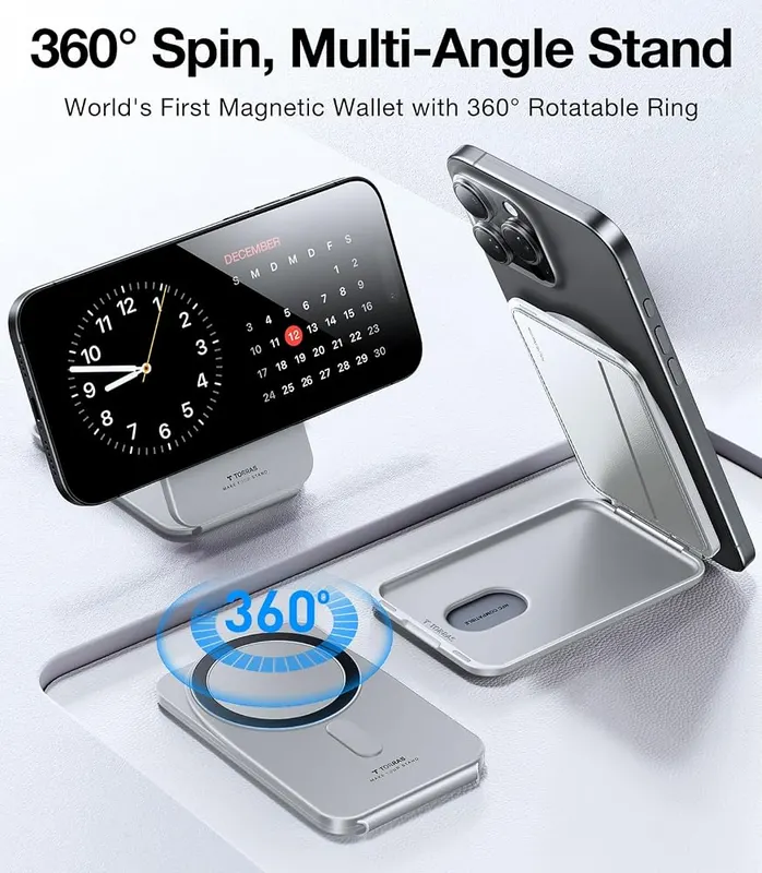 TORRAS Magnetic case & 360Spin Magnetic Wallet – Magnetic wallet stand design