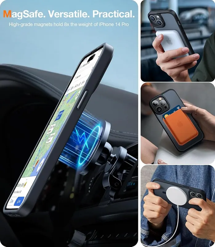TORRAS Magnetic Case & Magnetic Phone Grip – Ring holder with kickstand function