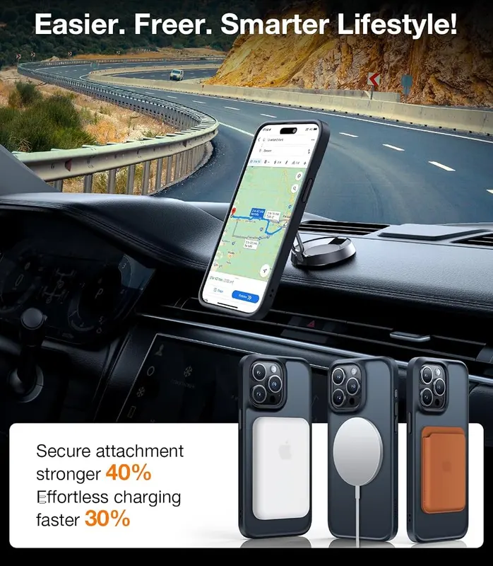 TORRAS Magnetic Case & Magnetic Phone Grip – Hands free viewing capability