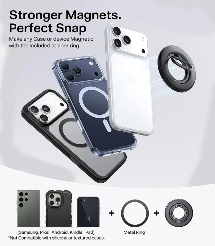TORRAS Magnetic Case & Magnetic Phone Grip – Reliable daily protection
