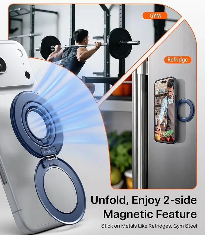 TORRAS Magnetic Case & Magnetic Phone Grip – Handy device kickstand function