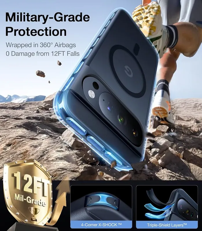 TORRAS Magnetic Shockproof Black – MagRing built for Pixel wireless charging
