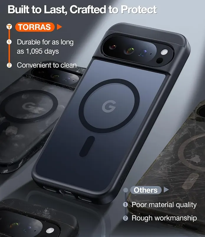 TORRAS Magnetic Shockproof Black – Three DIY button colors