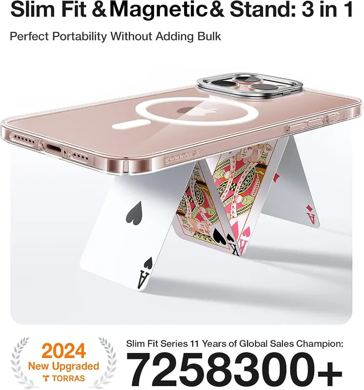 TORRAS Magnetic Slim Fit – Integrated kickstand for viewing