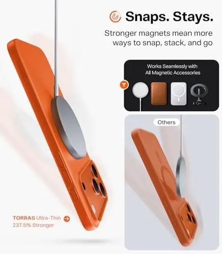 TORRAS Magnetic Slim Fit Bundle – Raised bezels for screen protection