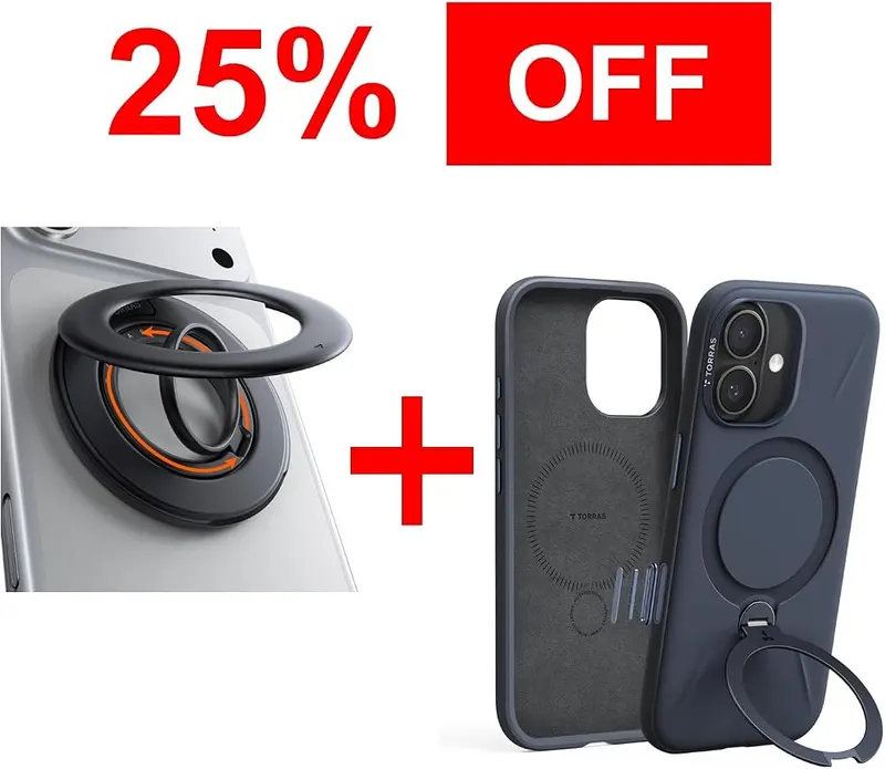 TORRAS Magnetic Stand Case & Magnetic Phone