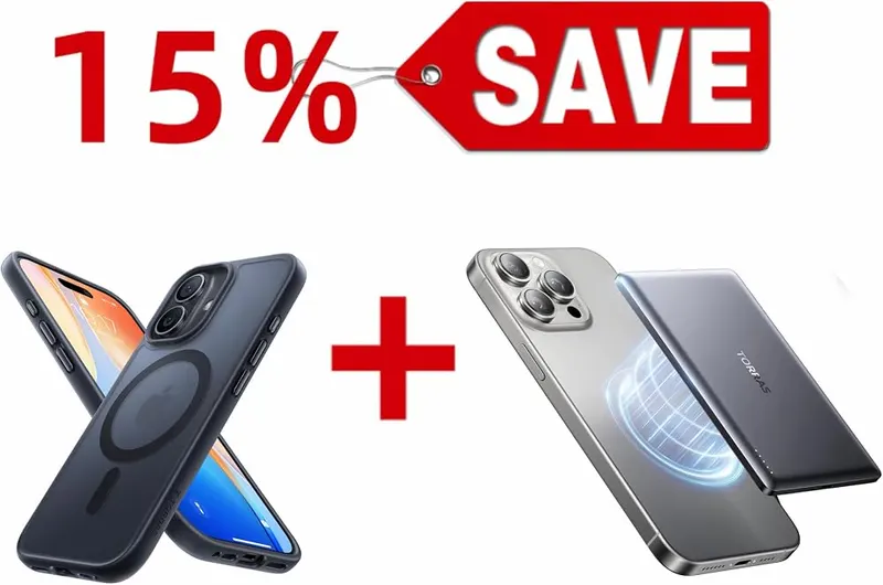 TORRAS MiniMag Power Bank 5000mAh and case