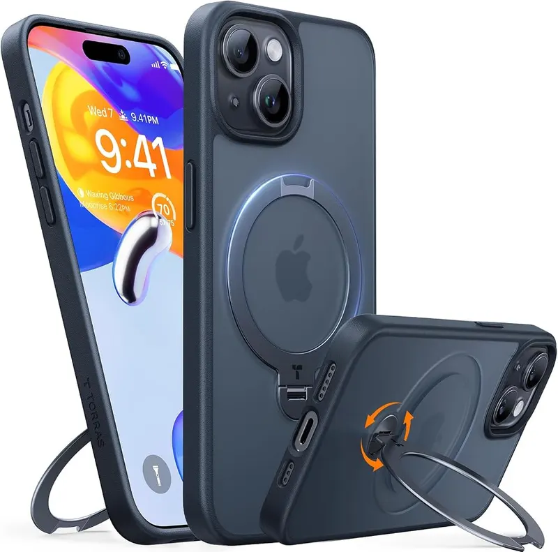 TORRAS Ostand Spin case – Integrated 360 degree rotating ring stand