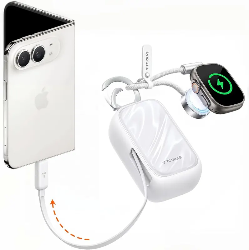 TORRAS PearlGo Power Bank in White
